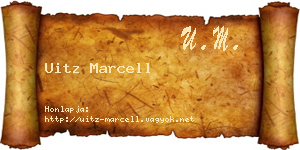 Uitz Marcell névjegykártya